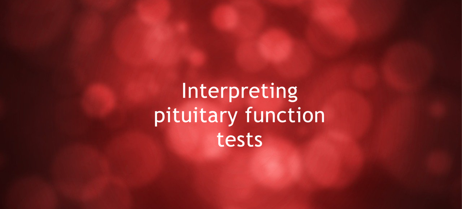 The things to take into consideration in interpreting pituitary lab