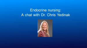The world of endocrine nursing: a chat with Dr. Chris Yedinak